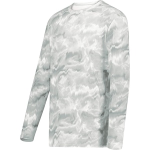image:imageHolloway Mens CottonTouch Poly Cloud Long Sleeve TeeSilver Shockwave Print