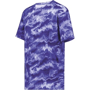 image:imageHolloway Mens Stock CottonTouch Poly TeePurple Shockwave Print