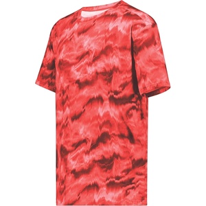 image:imageHolloway Mens Stock CottonTouch Poly TeeScarlet Shockwave Print