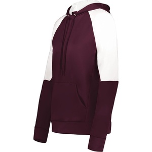 image:imageHolloway Womens Holloway Ladies Momentum Team Fleece HoodieMaroonWhite