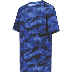 image:imageHollowayYouth Stock CottonTouch Poly TeeNavy Shockwave Print