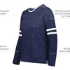 image:imageHolloway Girls Girls Monterey Long Sleeve TeeNavy HeatherWhite