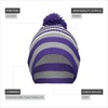 image:imageHolloway Spirit Pom BeaniePurpleHeather GreyWhite