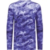 image:imageHolloway Unisex Adult Youth CottonTouch Poly Cloud Long Sleeve TeePurple Shockwave Print