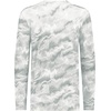 image:imageHolloway Unisex Adult Youth CottonTouch Poly Cloud Long Sleeve TeeSilver Shockwave Print