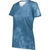 image:imageHolloway Womens Ladies Stock CottonTouch Poly TeeColumbia Blue Cloud Print