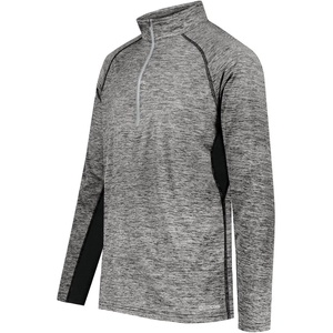 image:imageHolloway Mens Holloway Electrify Coolcore 12 Zip PulloverBlack Heather