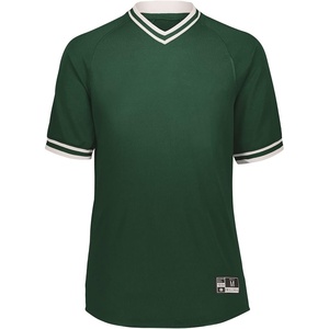 image:imageHolloway Retro VNeck Mens Baseball JerseyForest Green  White