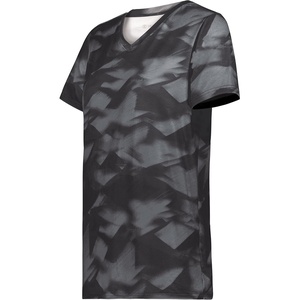 image:imageHolloway Womens Ladies Stock CottonTouch Poly TeeBlack Glacier Print