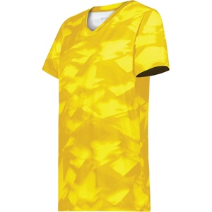 image:imageHolloway Womens Ladies Stock CottonTouch Poly TeeGold Glacier Print