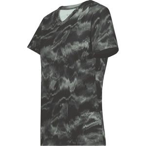 image:imageHolloway Womens Ladies Stock CottonTouch Poly TeeGraphite Shockwave Print
