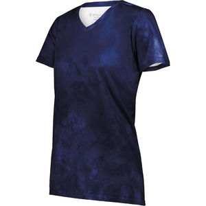 image:imageHolloway Womens Ladies Stock CottonTouch Poly TeeNavy Cloud Print