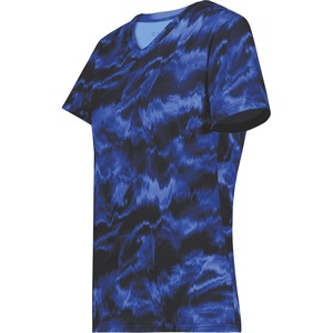 image:imageHolloway Womens Ladies Stock CottonTouch Poly TeeNavy Shockwave Print