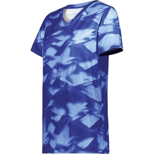 image:imageHolloway Womens Ladies Stock CottonTouch Poly TeeRoyal Glacier Print