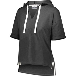 image:imageHolloway womens Ladies Sophomore Short Sleeve HoodieBlack Heather