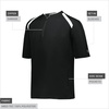 image:imageHolloway Mens Mens Clubhouse Short Sleeve Pullover Cage Jacket  Ultimate Athletic Performance Wear for Maximum MobilityBlackWhite