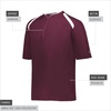 image:imageHolloway Mens Mens Clubhouse Short Sleeve Pullover Cage Jacket  Ultimate Athletic Performance Wear for Maximum MobilityMaroonWhite