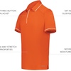 image:imageHolloway Mens Powered by Coolcore Performance PoloOrangeWhite