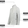 image:imageHolloway Womens Holloway Alpine Sweater Fleece 14 Zip PulloverSilver Heather