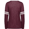image:imageHolloway Womens Ladies Monterey Long Sleeve TeeMaroon HeatherWhite