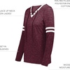 image:imageHolloway Womens Ladies Monterey Long Sleeve TeeMaroon HeatherWhite