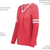 image:imageHolloway Womens Ladies Monterey Long Sleeve TeeScarlet HeatherWhite