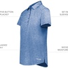 image:imageHolloway Womens Womens Electrify Polo Powered by CoolcoreRoyal Heather