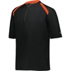 image:imageHolloway Mens Mens Clubhouse Short Sleeve Pullover Cage Jacket  Ultimate Athletic Performance Wear for Maximum MobilityBlackOrange