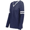 Navy Heather/White