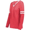 image:imageHolloway Womens Ladies Monterey Long Sleeve TeeScarlet HeatherWhite