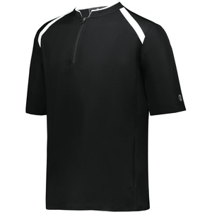 image:imageHolloway Mens Mens Clubhouse Short Sleeve Pullover Cage Jacket  Ultimate Athletic Performance Wear for Maximum MobilityBlackWhite