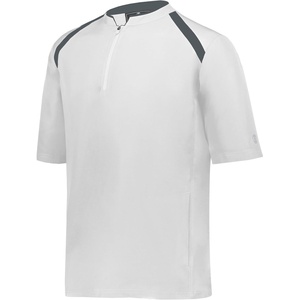 image:imageHolloway Mens Mens Clubhouse Short Sleeve Pullover Cage Jacket  Ultimate Athletic Performance Wear for Maximum MobilityWhiteGraphite