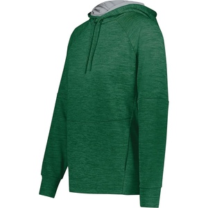image:imageHolloway Womens Holloway Allpro Performance Fleece HoodieDark Green HeatherSilver