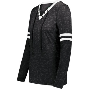 image:imageHolloway Womens Ladies Monterey Long Sleeve TeeBlack HeatherWhite