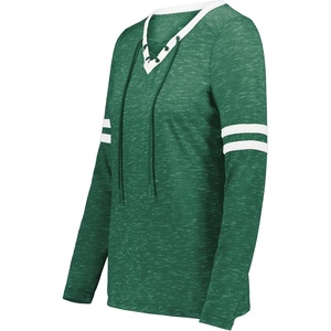 image:imageHolloway Womens Ladies Monterey Long Sleeve TeeDark Green HeatherWhite